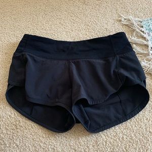 Black lululemon shorts size 0